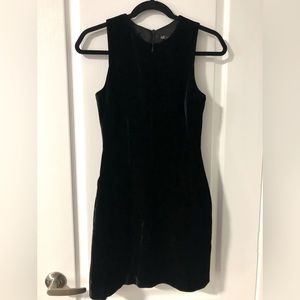 Armani exchange black velvet dress